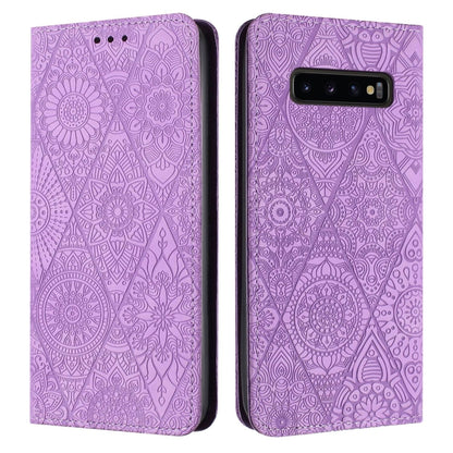 Ethnic Embossed Adsorption Leather Phone Case, For Samsung Galaxy A42 5G, For Samsung Galaxy A52 4G/5G, For Samsung Galaxy A53 5G, For Samsung Galaxy A54 5G, For Samsung Galaxy A72 4G/5G, For Samsung Galaxy A73 5G, For Samsung Galaxy S10               ...