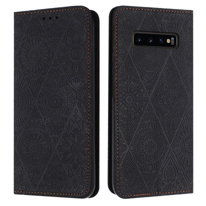 Ethnic Embossed Adsorption Leather Phone Case, For Samsung Galaxy A42 5G, For Samsung Galaxy A52 4G/5G, For Samsung Galaxy A53 5G, For Samsung Galaxy A54 5G, For Samsung Galaxy A72 4G/5G, For Samsung Galaxy A73 5G, For Samsung Galaxy S10               ...