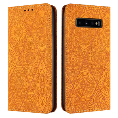 Ethnic Embossed Adsorption Leather Phone Case, For Samsung Galaxy A42 5G, For Samsung Galaxy A52 4G/5G, For Samsung Galaxy A53 5G, For Samsung Galaxy A54 5G, For Samsung Galaxy A72 4G/5G, For Samsung Galaxy A73 5G, For Samsung Galaxy S10               ...