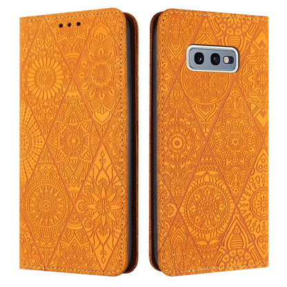 Ethnic Embossed Adsorption Leather Phone Case, For Samsung Galaxy A42 5G, For Samsung Galaxy A52 4G/5G, For Samsung Galaxy A53 5G, For Samsung Galaxy A54 5G, For Samsung Galaxy A72 4G/5G, For Samsung Galaxy A73 5G, For Samsung Galaxy S10               ...
