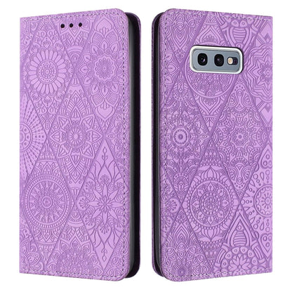 Ethnic Embossed Adsorption Leather Phone Case, For Samsung Galaxy A42 5G, For Samsung Galaxy A52 4G/5G, For Samsung Galaxy A53 5G, For Samsung Galaxy A54 5G, For Samsung Galaxy A72 4G/5G, For Samsung Galaxy A73 5G, For Samsung Galaxy S10               ...