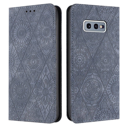Ethnic Embossed Adsorption Leather Phone Case, For Samsung Galaxy A42 5G, For Samsung Galaxy A52 4G/5G, For Samsung Galaxy A53 5G, For Samsung Galaxy A54 5G, For Samsung Galaxy A72 4G/5G, For Samsung Galaxy A73 5G, For Samsung Galaxy S10               ...