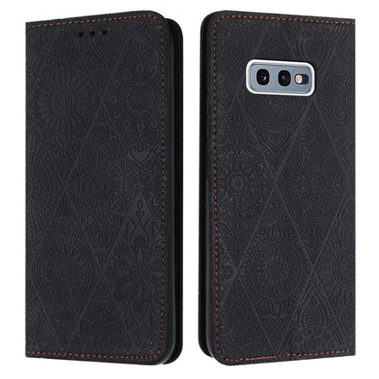 Ethnic Embossed Adsorption Leather Phone Case, For Samsung Galaxy A42 5G, For Samsung Galaxy A52 4G/5G, For Samsung Galaxy A53 5G, For Samsung Galaxy A54 5G, For Samsung Galaxy A72 4G/5G, For Samsung Galaxy A73 5G, For Samsung Galaxy S10               ...
