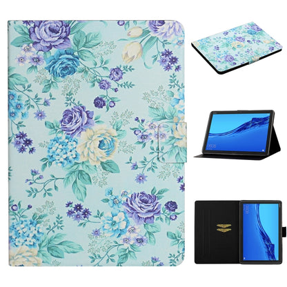 Flower Pattern Horizontal Flip Leather Case with Card Slots & Holder, For Huawei MediaPad M5 lite 10.1, For Huawei MediaPad T5, For Lenovo Tab M10, For Lenovo Tab M10 Plus, For Samsung Galaxy Tab A 8.0 2019, For Samsung Galaxy Tab A 10.1 (2019)        ...