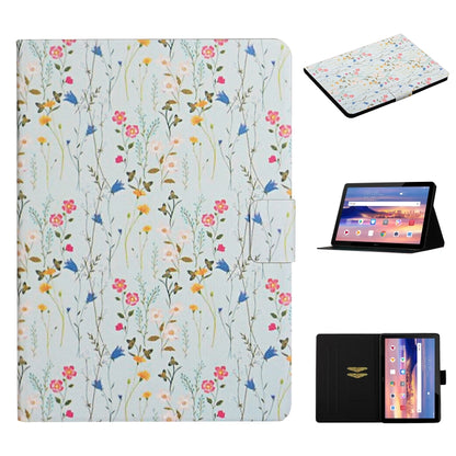 Flower Pattern Horizontal Flip Leather Case with Card Slots & Holder, For Huawei MediaPad M5 lite 10.1, For Huawei MediaPad T5, For Lenovo Tab M10, For Lenovo Tab M10 Plus, For Samsung Galaxy Tab A 8.0 2019, For Samsung Galaxy Tab A 10.1 (2019)        ...