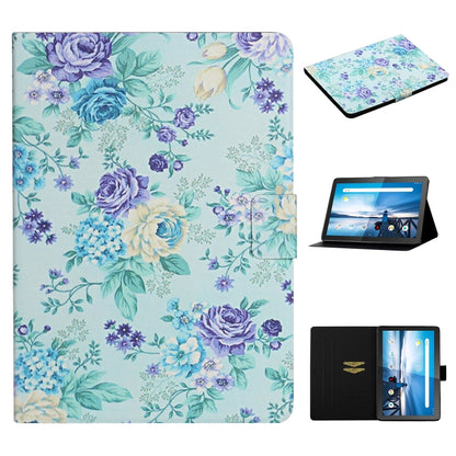 Flower Pattern Horizontal Flip Leather Case with Card Slots & Holder, For Huawei MediaPad M5 lite 10.1, For Huawei MediaPad T5, For Lenovo Tab M10, For Lenovo Tab M10 Plus, For Samsung Galaxy Tab A 8.0 2019, For Samsung Galaxy Tab A 10.1 (2019)        ...