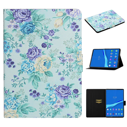 Flower Pattern Horizontal Flip Leather Case with Card Slots & Holder, For Huawei MediaPad M5 lite 10.1, For Huawei MediaPad T5, For Lenovo Tab M10, For Lenovo Tab M10 Plus, For Samsung Galaxy Tab A 8.0 2019, For Samsung Galaxy Tab A 10.1 (2019)        ...
