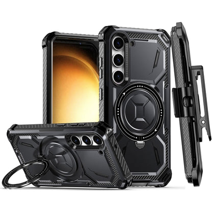 Armor Series Holder Phone Case with Back Clip, For Samsung Galaxy S23 Ultra 5G, For Samsung Galaxy S23 5G, For Samsung Galaxy S22 Ultra 5G, For Samsung Galaxy S22 5G, For Samsung Galaxy S22+ 5G, For Samsung Galaxy S21 Ultra 5G, For Samsung Galaxy S21+ ...