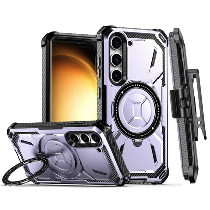 Armor Series Holder Phone Case with Back Clip, For Samsung Galaxy S23 Ultra 5G, For Samsung Galaxy S23 5G, For Samsung Galaxy S22 Ultra 5G, For Samsung Galaxy S22 5G, For Samsung Galaxy S22+ 5G, For Samsung Galaxy S21 Ultra 5G, For Samsung Galaxy S21+ ...