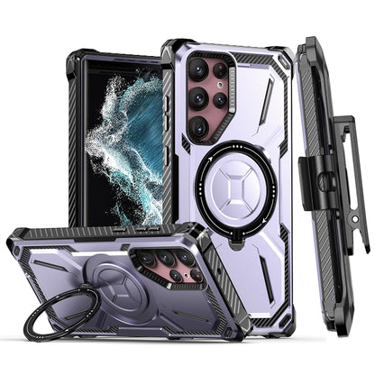 Armor Series Holder Phone Case with Back Clip, For Samsung Galaxy S23 Ultra 5G, For Samsung Galaxy S23 5G, For Samsung Galaxy S22 Ultra 5G, For Samsung Galaxy S22 5G, For Samsung Galaxy S22+ 5G, For Samsung Galaxy S21 Ultra 5G, For Samsung Galaxy S21+ ...