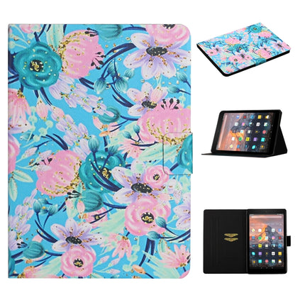 Flower Pattern Horizontal Flip Leather Case with Card Slots & Holder, For Samsung Galaxy Tab S6, For Amazon Kindle Fire 7 (2019), For Amazon Kindle Fire HD 8 (2020), For Amazon Kindle Fire HD 10, For iPad 5, For iPad 10.2, For iPad Pro 10.5 inch       ...