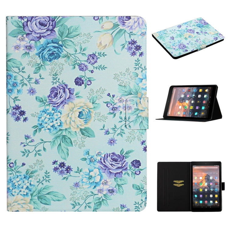 Flower Pattern Horizontal Flip Leather Case with Card Slots & Holder, For Samsung Galaxy Tab S6, For Amazon Kindle Fire 7 (2019), For Amazon Kindle Fire HD 8 (2020), For Amazon Kindle Fire HD 10, For iPad 5, For iPad 10.2, For iPad Pro 10.5 inch       ...