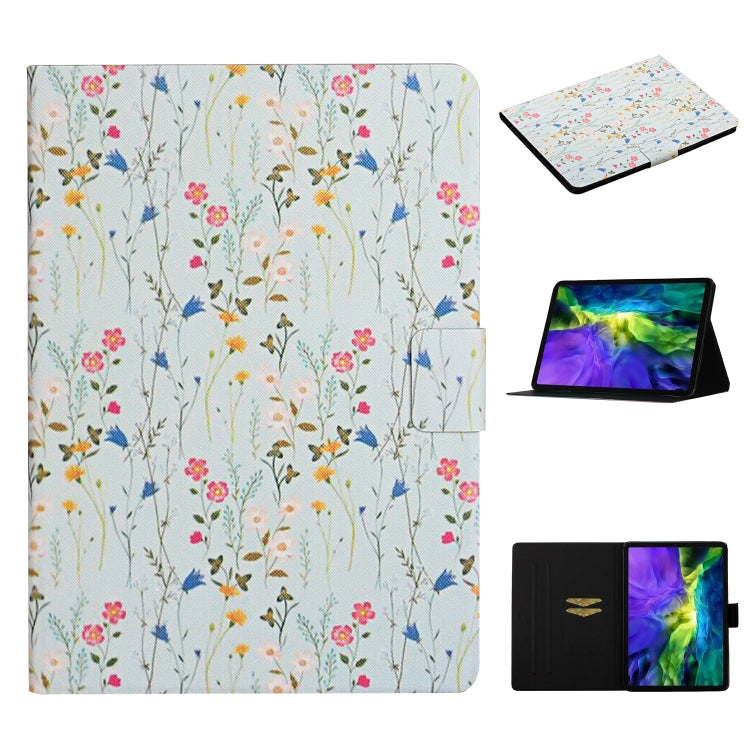 Flower Pattern Horizontal Flip Leather Case with Card Slots & Holder, For Samsung Galaxy Tab S6, For Amazon Kindle Fire 7 (2019), For Amazon Kindle Fire HD 8 (2020), For Amazon Kindle Fire HD 10, For iPad 5, For iPad 10.2, For iPad Pro 10.5 inch       ...
