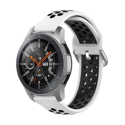 Universal Sports Two-tone Silicone Replacement Wrist Strap, For Samsung Galaxy Watch 46mm / Gear S3, For Huawei Watch GT2 / Honor Magic Watch 2 46mm