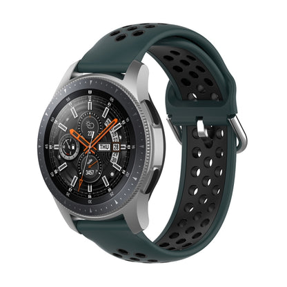 Universal Sports Two-tone Silicone Replacement Wrist Strap, For Samsung Galaxy Watch 46mm / Gear S3, For Huawei Watch GT2 / Honor Magic Watch 2 46mm