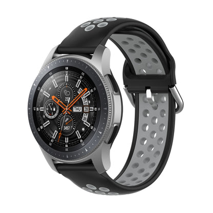 Universal Sports Two-tone Silicone Replacement Wrist Strap, For Samsung Galaxy Watch 46mm / Gear S3, For Huawei Watch GT2 / Honor Magic Watch 2 46mm