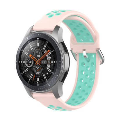 Universal Sports Two-tone Silicone Replacement Wrist Strap, For Samsung Galaxy Watch 46mm / Gear S3, For Huawei Watch GT2 / Honor Magic Watch 2 46mm