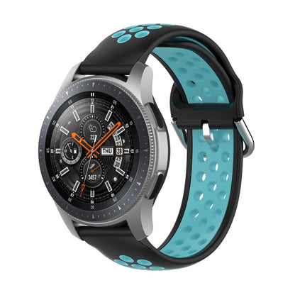Universal Sports Two-tone Silicone Replacement Wrist Strap, For Samsung Galaxy Watch 46mm / Gear S3, For Huawei Watch GT2 / Honor Magic Watch 2 46mm