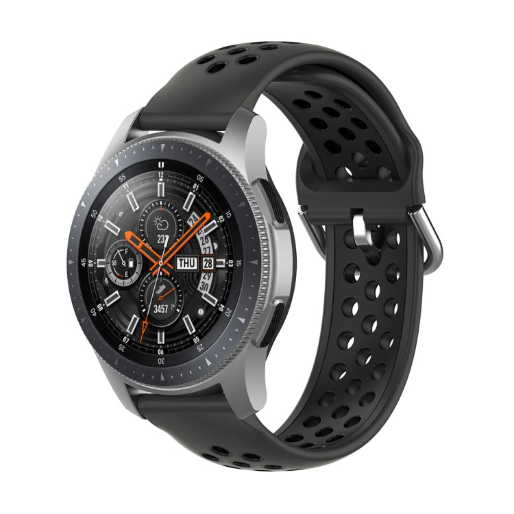 Universal Sports Two-tone Silicone Replacement Wrist Strap, For Samsung Galaxy Watch 46mm / Gear S3, For Huawei Watch GT2 / Honor Magic Watch 2 46mm