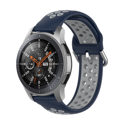 Universal Sports Two-tone Silicone Replacement Wrist Strap, For Samsung Galaxy Watch 46mm / Gear S3, For Huawei Watch GT2 / Honor Magic Watch 2 46mm