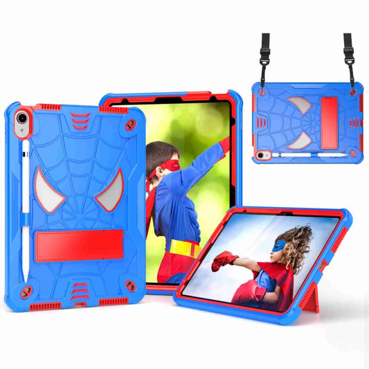 Spider Texture Silicone Hybrid PC Tablet Case with Shoulder Strap, For iPad 10th Gen 10.9 2022, For iPad Pro 11 2021 / Air 5 10.9, For iPad 10.2 2021 / 2020 / 2019, For iPad mini 6