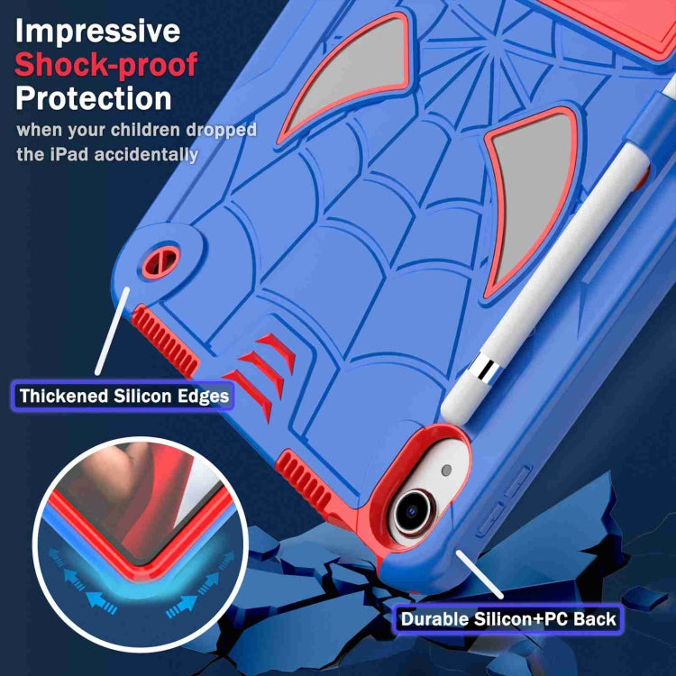 Spider Texture Silicone Hybrid PC Tablet Case with Shoulder Strap, For iPad 10th Gen 10.9 2022, For iPad Pro 11 2021 / Air 5 10.9, For iPad 10.2 2021 / 2020 / 2019, For iPad mini 6