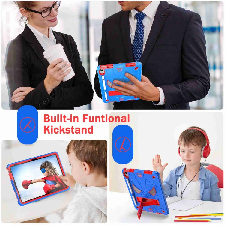 Spider Texture Silicone Hybrid PC Tablet Case with Shoulder Strap, For iPad 10th Gen 10.9 2022, For iPad Pro 11 2021 / Air 5 10.9, For iPad 10.2 2021 / 2020 / 2019, For iPad mini 6