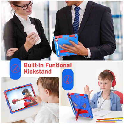 Spider Texture Silicone Hybrid PC Tablet Case with Shoulder Strap, For iPad 10th Gen 10.9 2022, For iPad Pro 11 2021 / Air 5 10.9, For iPad 10.2 2021 / 2020 / 2019, For iPad mini 6