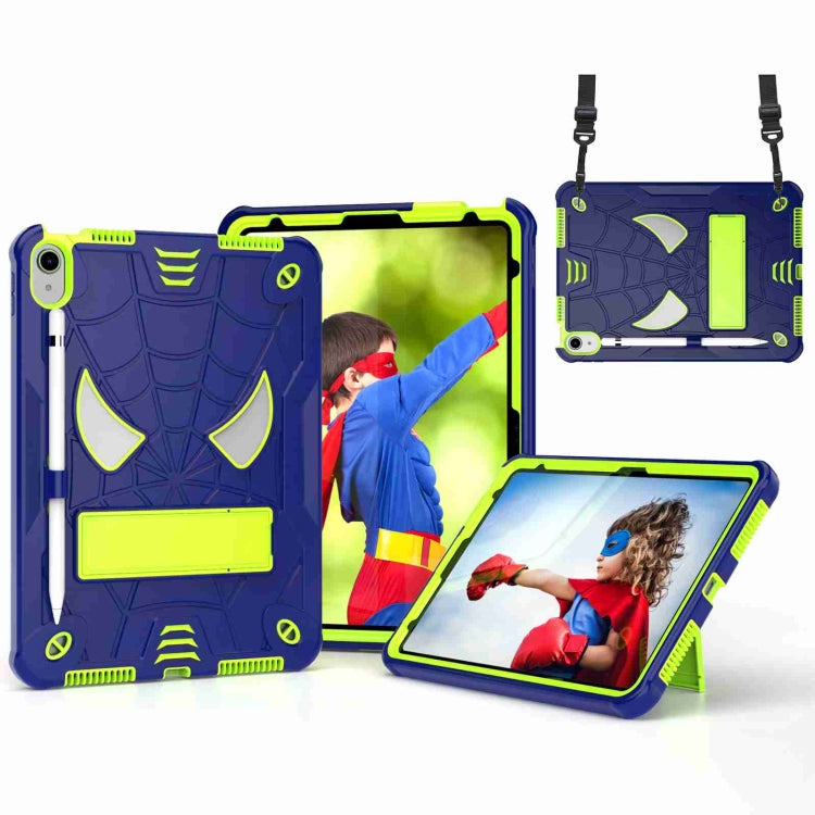 Spider Texture Silicone Hybrid PC Tablet Case with Shoulder Strap, For iPad 10th Gen 10.9 2022, For iPad Pro 11 2021 / Air 5 10.9, For iPad 10.2 2021 / 2020 / 2019, For iPad mini 6