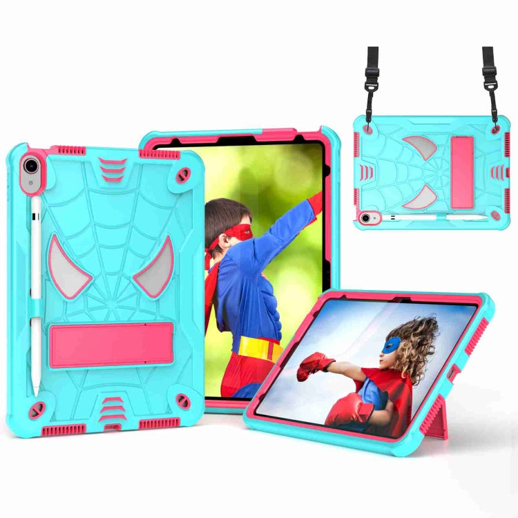 Spider Texture Silicone Hybrid PC Tablet Case with Shoulder Strap, For iPad 10th Gen 10.9 2022, For iPad Pro 11 2021 / Air 5 10.9, For iPad 10.2 2021 / 2020 / 2019, For iPad mini 6