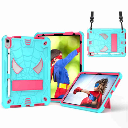 Spider Texture Silicone Hybrid PC Tablet Case with Shoulder Strap, For iPad 10th Gen 10.9 2022, For iPad Pro 11 2021 / Air 5 10.9, For iPad 10.2 2021 / 2020 / 2019, For iPad mini 6