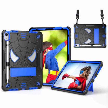 Spider Texture Silicone Hybrid PC Tablet Case with Shoulder Strap, For iPad 10th Gen 10.9 2022, For iPad Pro 11 2021 / Air 5 10.9, For iPad 10.2 2021 / 2020 / 2019, For iPad mini 6