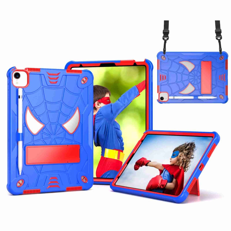 Spider Texture Silicone Hybrid PC Tablet Case with Shoulder Strap, For iPad 10th Gen 10.9 2022, For iPad Pro 11 2021 / Air 5 10.9, For iPad 10.2 2021 / 2020 / 2019, For iPad mini 6