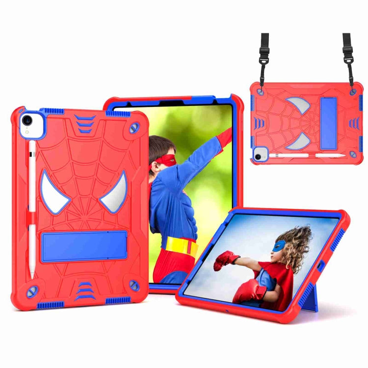 Spider Texture Silicone Hybrid PC Tablet Case with Shoulder Strap, For iPad 10th Gen 10.9 2022, For iPad Pro 11 2021 / Air 5 10.9, For iPad 10.2 2021 / 2020 / 2019, For iPad mini 6