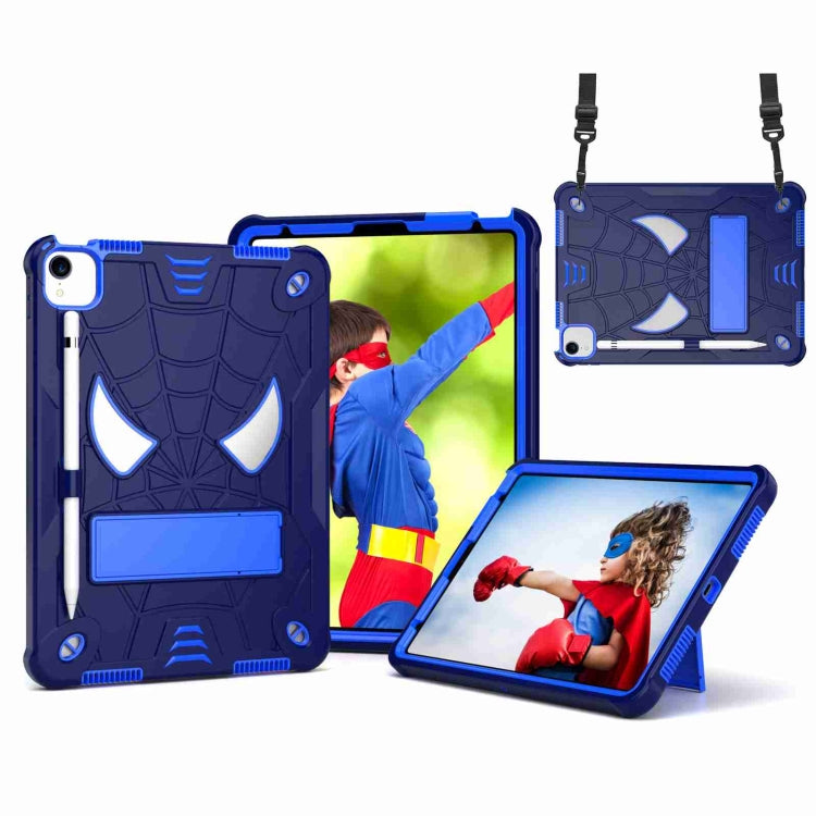 Spider Texture Silicone Hybrid PC Tablet Case with Shoulder Strap, For iPad 10th Gen 10.9 2022, For iPad Pro 11 2021 / Air 5 10.9, For iPad 10.2 2021 / 2020 / 2019, For iPad mini 6