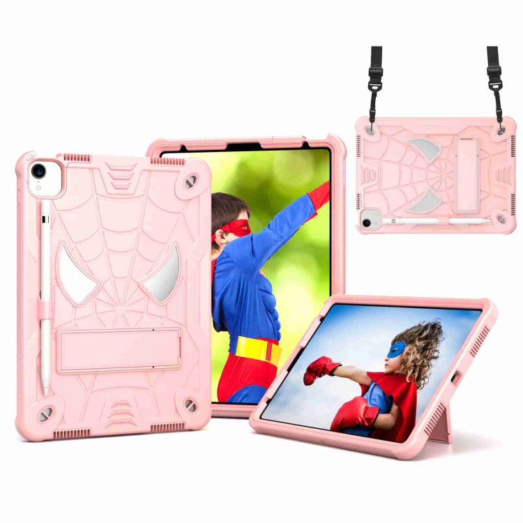 Spider Texture Silicone Hybrid PC Tablet Case with Shoulder Strap, For iPad 10th Gen 10.9 2022, For iPad Pro 11 2021 / Air 5 10.9, For iPad 10.2 2021 / 2020 / 2019, For iPad mini 6