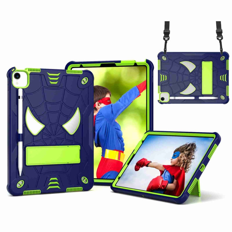 Spider Texture Silicone Hybrid PC Tablet Case with Shoulder Strap, For iPad 10th Gen 10.9 2022, For iPad Pro 11 2021 / Air 5 10.9, For iPad 10.2 2021 / 2020 / 2019, For iPad mini 6