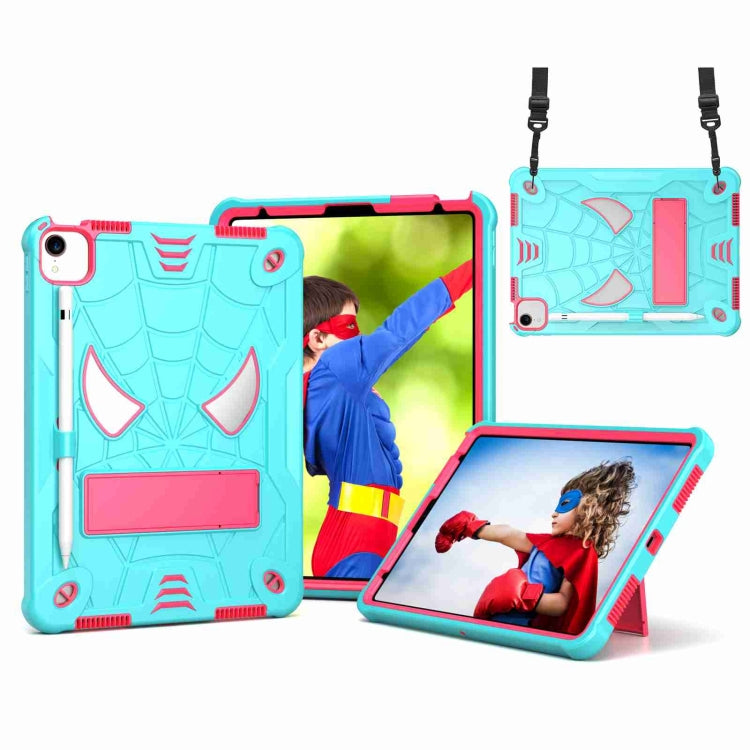Spider Texture Silicone Hybrid PC Tablet Case with Shoulder Strap, For iPad 10th Gen 10.9 2022, For iPad Pro 11 2021 / Air 5 10.9, For iPad 10.2 2021 / 2020 / 2019, For iPad mini 6