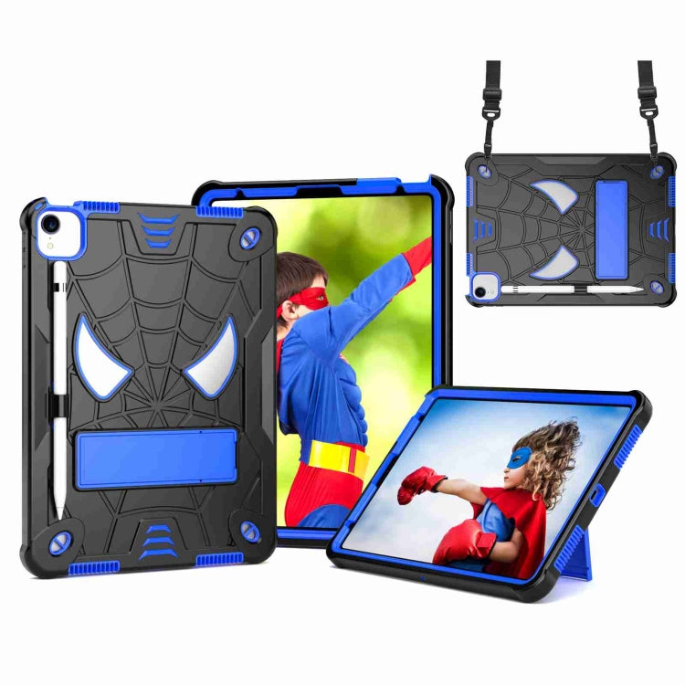Spider Texture Silicone Hybrid PC Tablet Case with Shoulder Strap, For iPad 10th Gen 10.9 2022, For iPad Pro 11 2021 / Air 5 10.9, For iPad 10.2 2021 / 2020 / 2019, For iPad mini 6