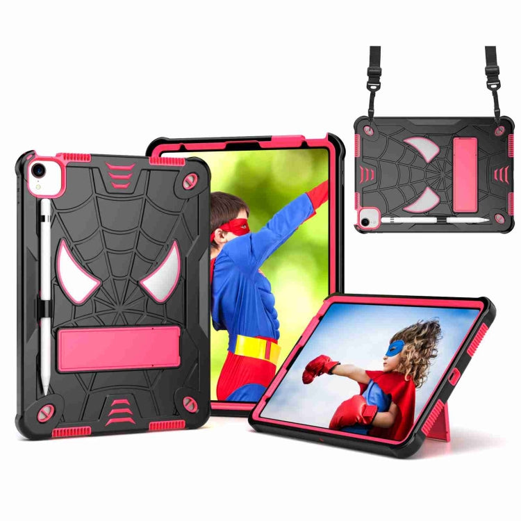 Spider Texture Silicone Hybrid PC Tablet Case with Shoulder Strap, For iPad 10th Gen 10.9 2022, For iPad Pro 11 2021 / Air 5 10.9, For iPad 10.2 2021 / 2020 / 2019, For iPad mini 6