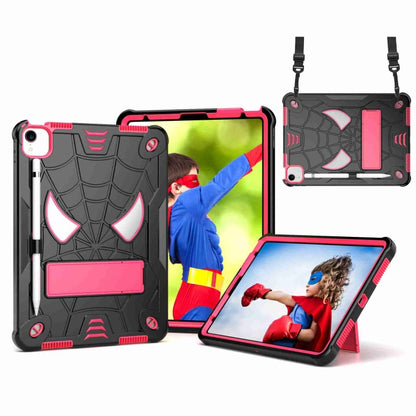 Spider Texture Silicone Hybrid PC Tablet Case with Shoulder Strap, For iPad 10th Gen 10.9 2022, For iPad Pro 11 2021 / Air 5 10.9, For iPad 10.2 2021 / 2020 / 2019, For iPad mini 6