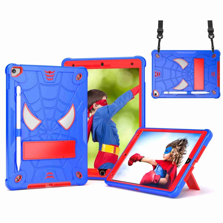 Spider Texture Silicone Hybrid PC Tablet Case with Shoulder Strap, For iPad 10th Gen 10.9 2022, For iPad Pro 11 2021 / Air 5 10.9, For iPad 10.2 2021 / 2020 / 2019, For iPad mini 6