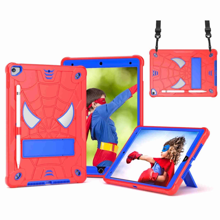 Spider Texture Silicone Hybrid PC Tablet Case with Shoulder Strap, For iPad 10th Gen 10.9 2022, For iPad Pro 11 2021 / Air 5 10.9, For iPad 10.2 2021 / 2020 / 2019, For iPad mini 6