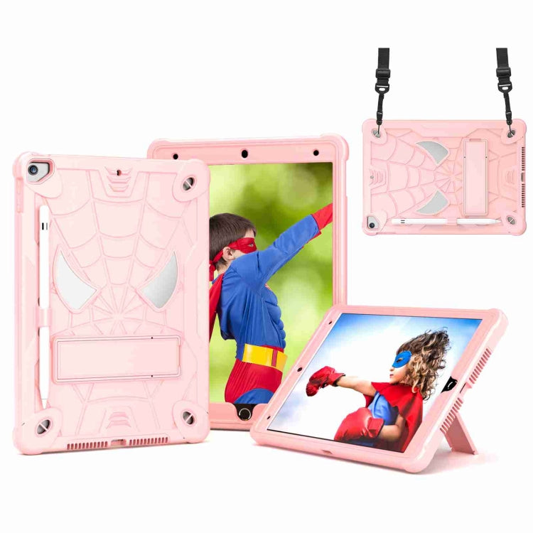 Spider Texture Silicone Hybrid PC Tablet Case with Shoulder Strap, For iPad 10th Gen 10.9 2022, For iPad Pro 11 2021 / Air 5 10.9, For iPad 10.2 2021 / 2020 / 2019, For iPad mini 6