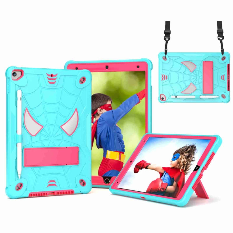Spider Texture Silicone Hybrid PC Tablet Case with Shoulder Strap, For iPad 10th Gen 10.9 2022, For iPad Pro 11 2021 / Air 5 10.9, For iPad 10.2 2021 / 2020 / 2019, For iPad mini 6
