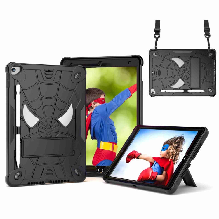 Spider Texture Silicone Hybrid PC Tablet Case with Shoulder Strap, For iPad 10th Gen 10.9 2022, For iPad Pro 11 2021 / Air 5 10.9, For iPad 10.2 2021 / 2020 / 2019, For iPad mini 6