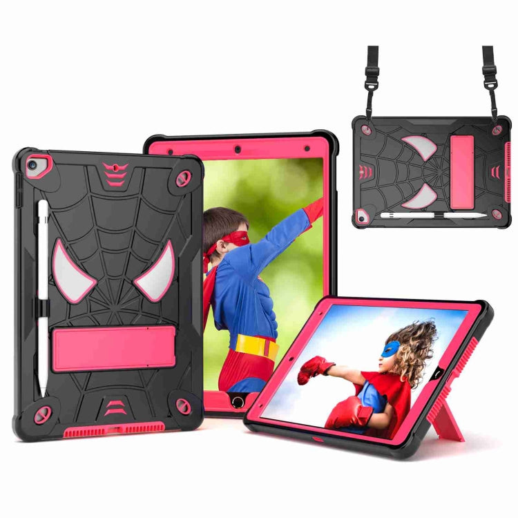 Spider Texture Silicone Hybrid PC Tablet Case with Shoulder Strap, For iPad 10th Gen 10.9 2022, For iPad Pro 11 2021 / Air 5 10.9, For iPad 10.2 2021 / 2020 / 2019, For iPad mini 6