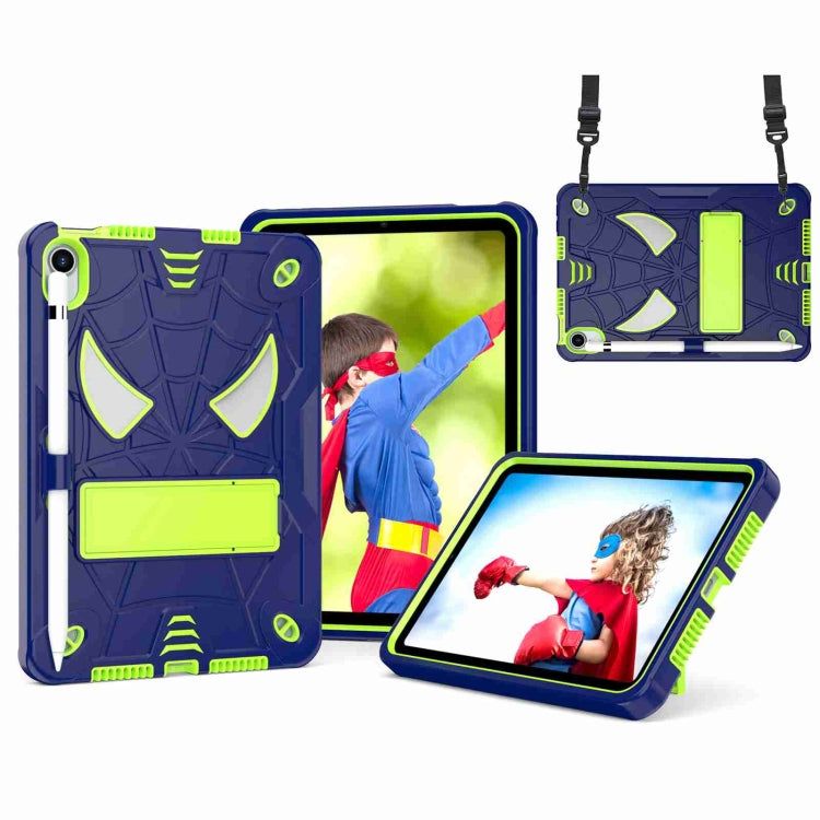 Spider Texture Silicone Hybrid PC Tablet Case with Shoulder Strap, For iPad 10th Gen 10.9 2022, For iPad Pro 11 2021 / Air 5 10.9, For iPad 10.2 2021 / 2020 / 2019, For iPad mini 6