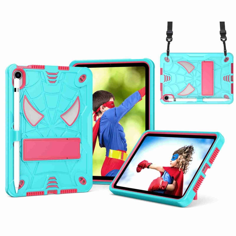Spider Texture Silicone Hybrid PC Tablet Case with Shoulder Strap, For iPad 10th Gen 10.9 2022, For iPad Pro 11 2021 / Air 5 10.9, For iPad 10.2 2021 / 2020 / 2019, For iPad mini 6