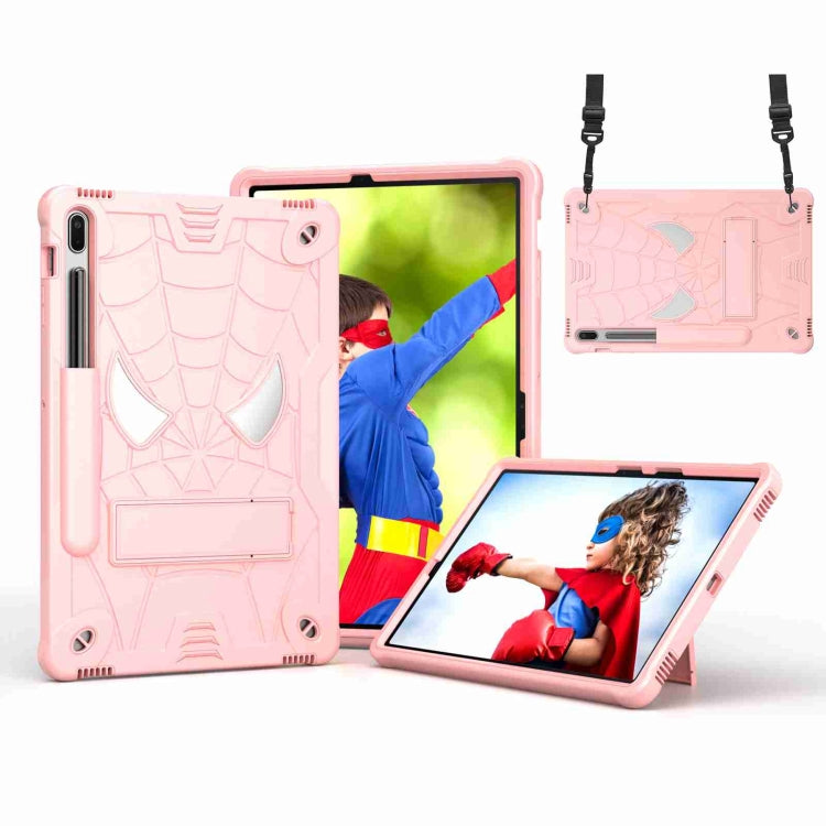 Spider Texture Silicone Hybrid PC Tablet Case with Shoulder Strap, For Samsung Galaxy Tab S7 FE / S7+ / S8+, For Samsung Galaxy Tab S7 / S8, For Samsung Galaxy Tab A8 10.5 2021, For Samsung Galaxy Tab S6 Lite P610